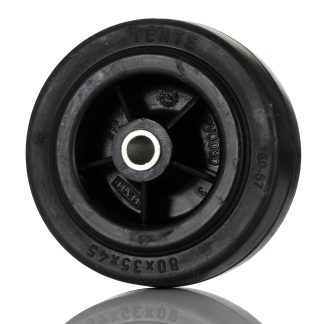 Ruota carrello Tente, tipo Rigido, in Gomma, Ø 80mm, carico 70kg