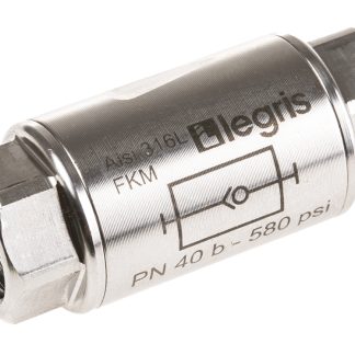 Valvola di non ritorno in Acciaio inox Legris, 1/4poll, 40 bar max, tipo Singolo