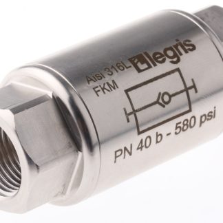 Valvola di non ritorno in Acciaio inox Legris, 3/8poll, 40 bar max, tipo Singolo