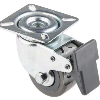 Ruota per carrelli orientabile con freno Tente in Gomma, Ø 50mm, 55kg