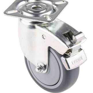 Ruota per carrelli orientabile con freno Tente in Gomma, Ø 75mm, 75kg