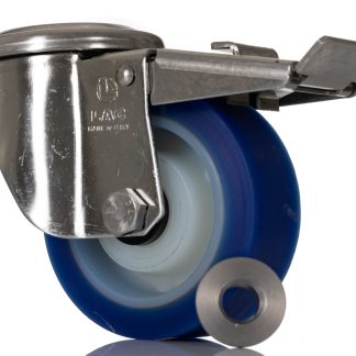 Ruota per carrelli orientabile LAG in Poliuretano, Ø 100mm, 250kg
