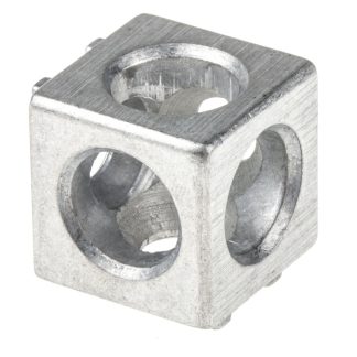 Kit cubo angolare Bosch Rexroth in Alluminio pressofuso, per profili da 20 mm, scalanatura da 6mm, S6, L. 20mm