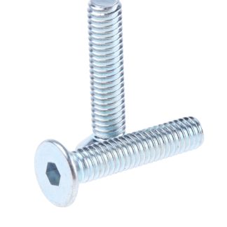 Vite a brugola in acciaio zincato lucido RS PRO, filettatura M4 x 20mm