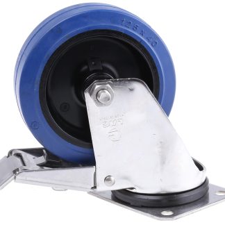 Ruota per carrelli orientabile con freno LAG in Gomma, Ø 125mm, 180kg
