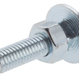 Bullone a testa piana in Acciaio zincato lucido RS PRO, filettatura M6, lunghezza 25mm