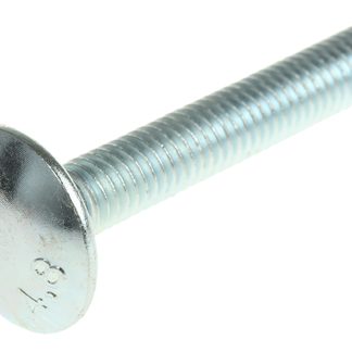 Bullone a testa piana in Acciaio zincato lucido RS PRO, filettatura M6, lunghezza 40mm