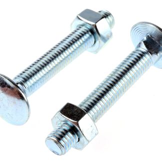 Bullone a testa piana in Acciaio zincato lucido RS PRO, filettatura M10, lunghezza 65mm