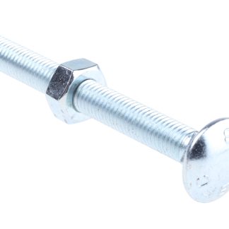 Bullone a testa piana in Acciaio zincato lucido RS PRO, filettatura M10, lunghezza 100mm