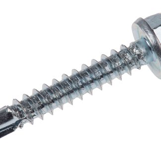Vite autoforante  con rondella esagonale RS PRO in Acciaio Zincato lucido, L. 1poll.