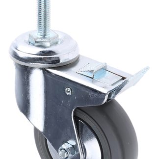 Ruota per carrelli orientabile con freno Guitel Hervieu in Gomma, Ø 100mm, 80kg