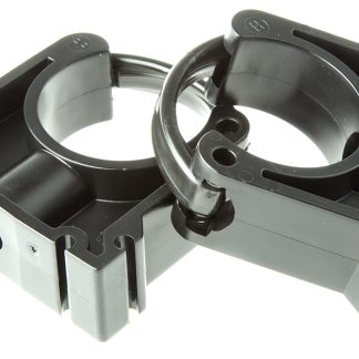 Staffa per tubo in PP Nero Georg Fischer, diametro foro di fissaggio 0.28poll 40mm, larghezza 2.68poll, altezza