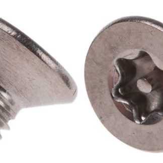 Vite di sicurezza Piatta in Acciaio inox Liscio RS PRO, filettatura M4 x 6mm, guida Pin Hex Recess