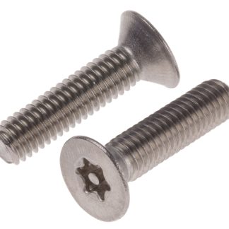 Vite di sicurezza Piatta in Acciaio inox Liscio RS PRO, filettatura M6 x 25mm, guida Pin Hex Recess