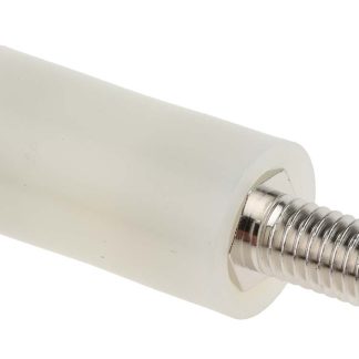 Distanziale filettato Rotondo Maschio/Femmina, in Nylon 66 Liscio, L. 25mm, M6 x M6, Ø est 12.7mm