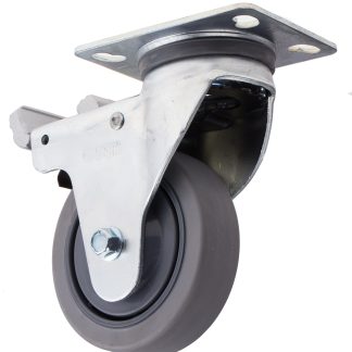 Ruota per carrelli orientabile con freno RS PRO in Gomma, Ø 100mm, 75kg