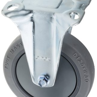 Ruota per carrelli non orientabile RS PRO in Gomma, Ø 125mm, 90kg