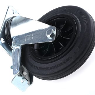 Ruota per carrelli orientabile con freno LAG in Gomma, Ø 200mm, 205kg