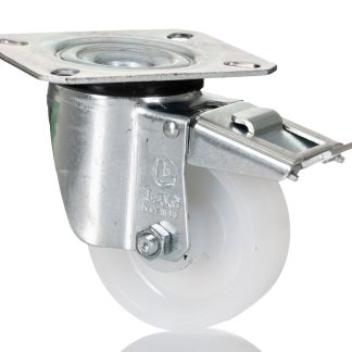 Ruota per carrelli orientabile con freno LAG in Poliammide, Ø 80mm, 120kg