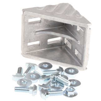 Staffa angolare Bosch Rexroth in Alluminio, per profili da 80 mm, scalanatura da 10mm, M8, L. 25mm