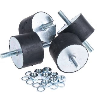 Supporto antivibrazione FIBET in Gomma naturale, M12, Ø 75mm, H. 124mm