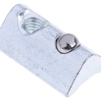 Dado con scanalatura a T RS PRO in Acciaio, per profili da 30 mm, scalanatura da 6mm, M4, L. 17mm