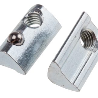 Dado con scanalatura a T RS PRO in Acciaio, per profili da 30 mm, scalanatura da 6mm, M5, L. 17mm