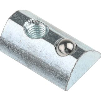 Dado con scanalatura a T RS PRO in Acciaio, per profili da 40 mm, scalanatura da 8mm, M5, L. 22mm