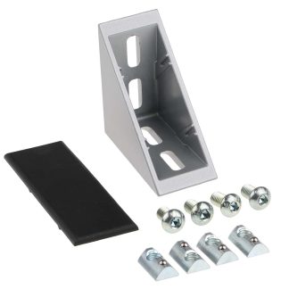 Staffa angolare RS PRO in Zinco pressofuso, per profili da 40 mm, scalanatura da 8mm