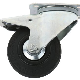 Ruota per carrelli orientabile con freno Tente in Gomma, Ø 100mm, 75kg