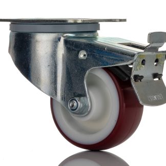 Ruota per carrelli orientabile con freno Tente in Poliammide, Ø 80mm, 150kg