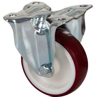 Ruota per carrelli non orientabile Tente in Gomma, Ø 100mm, 150kg