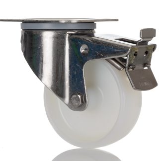 Ruota per carrelli orientabile con freno Tente in Poliammide, Ø 100mm, 200kg