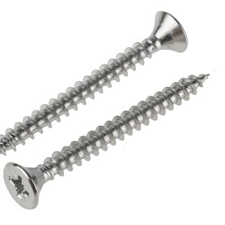 Vite per legno Svasata in Acciaio inox RS PRO 50mm, filettatura 5mm, guida Pozidriv