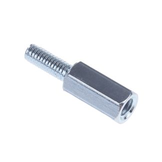 Distanziale filettato Esagonale Maschio/Femmina, in Acciaio Zincato, L. 15mm, M3 x M3