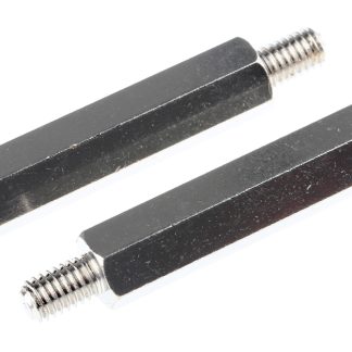 Distanziale filettato Esagonale Maschio/Femmina, in Ottone Nichelato, L. 45mm, M5 x M5