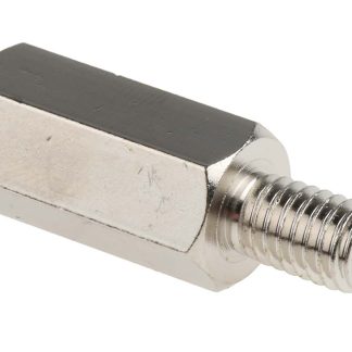 Distanziale filettato Esagonale Maschio/Femmina, in Acciaio Nichelato, L. 20mm, M6 x M6