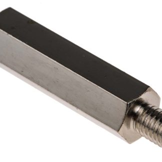 Distanziale filettato Esagonale Maschio/Femmina, in Acciaio Nichelato, L. 35mm, M6 x M6