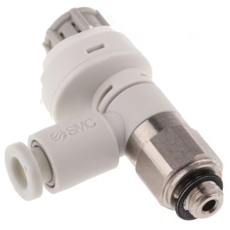 Regolatore di velocità SMC serie AS, ingresso M5 x 0.8 Maschio, uscita tubo 4mm