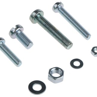 Kit di rondelle, dadi e bulloni/viti in Acciaio Zincato lucido RS PRO, guida a Scanalatura, 2370 pezzi, filettatura M3,