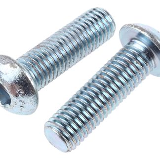 Vite a brugola con testa bombata esagonale RS PRO, M12, L. 40mm, in Acciaio