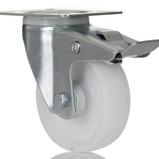 Ruota per carrelli orientabile con freno RS PRO in PP, Ø 100mm, 125kg