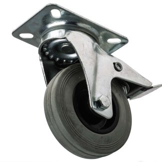 Ruota per carrelli orientabile con freno RS PRO in Gomma, Ø 100mm, 70kg