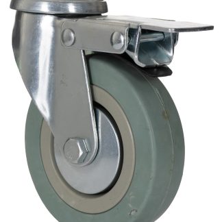 Ruota per carrelli orientabile con freno RS PRO in Gomma, Ø 100mm, 80kg