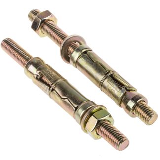 Bullone di ancoraggio schermato RS PRO in Acciaio al carbonio M10, Ø foro di fissaggio 16mm, L 60mm