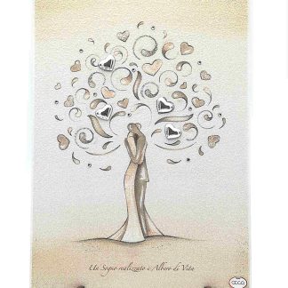 Quadro in Legno e Argento Sposi Acca Argenti