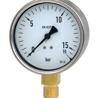 Manometro RS PRO, 0psi, G 3/8, Ø est. 100mm, Cert. ISO