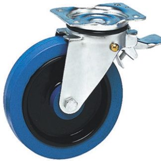 Ruota per carrelli orientabile con freno Guitel Hervieu in Gomma, Ø 200mm, 400kg