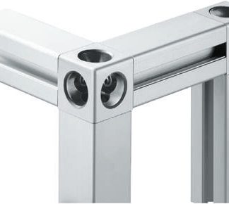 Connettore a cubo Bosch Rexroth in Alluminio, per profili da 50 mm, scalanatura da 10mm, S12