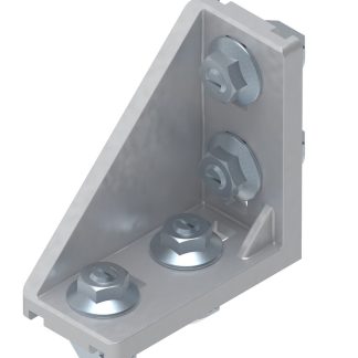 Staffa angolare Bosch Rexroth in Alluminio, per profili da 40 mm, scalanatura da 10mm, M8, L. 25mm